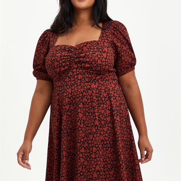 Torrid Mini Textured Hearts Knit Skater Dress 5X - Picture 5 of 10